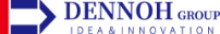 DENNOH GROUPのロゴマークとスローガン『IDEAS INNOVATION』