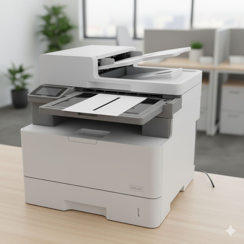 コピー機で印刷したら黒い線が入るのですが、どこを清掃したらいいですか？