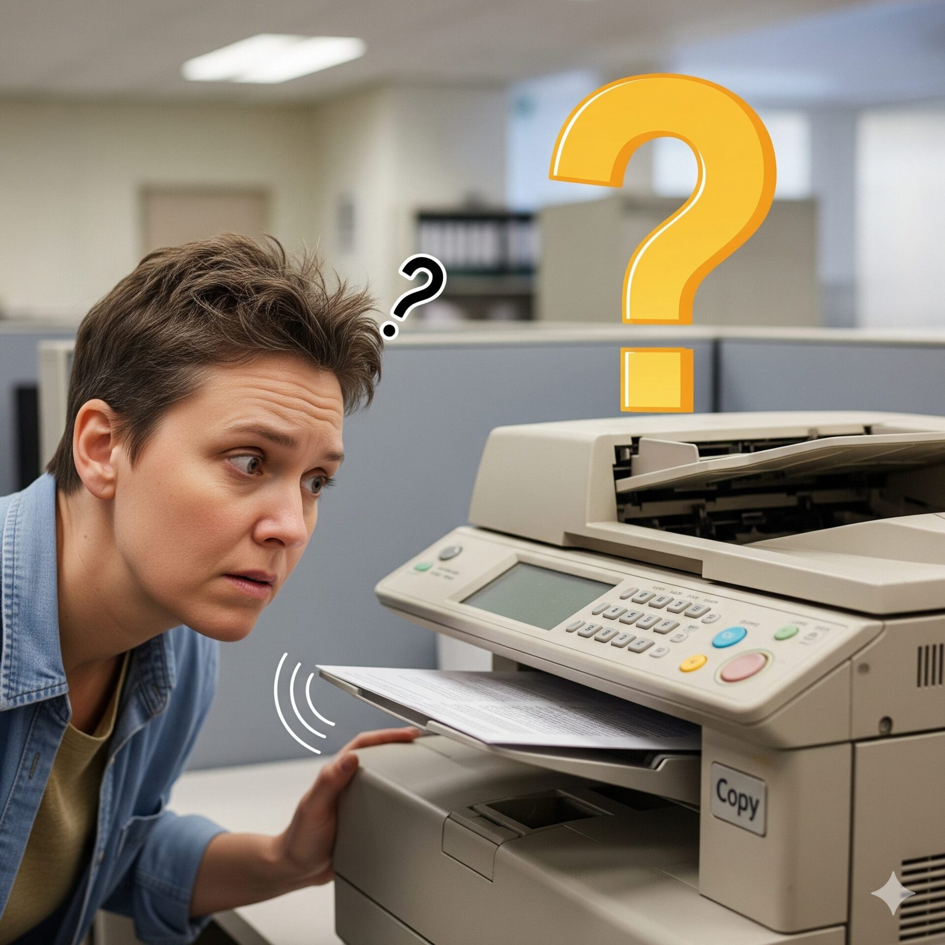 コピー複合機から異音がするのですが、どうしたら良いでしょうか？